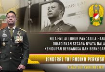 Kasad Jenderal TNI Andika Perkasa Ikuti Upacara Virtual Peringati Hari Lahir Pancasila