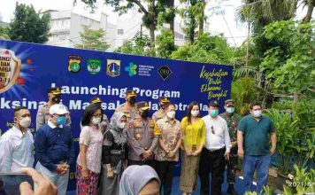 KAPOLDA Metro Jaya Resmikan Kampung Tangguh Jaya Yang Berisi Banyak Fasilitas Sosial Umum Dengan Program Vaksinasi.