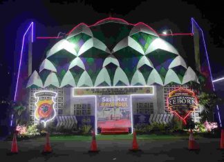 Adopsi Masjid Al-jabbar, Pos Pelayanan lebaran di Padalarang Nampak Unik dan Menarik